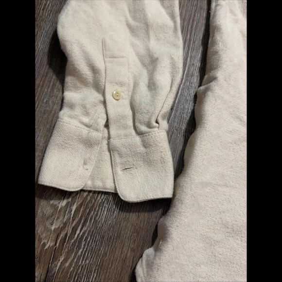 Madewell Cotton Ivory Button Quiet Luxury Double Pocket Womens Work Shirt Medium - Picture 6 of 14